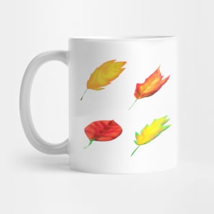 Fall Leaves (White Background) Mug